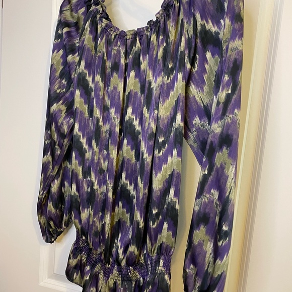 MICHAEL Michael Kors silky multicolor Peplum blouse - Picture 6 of 8